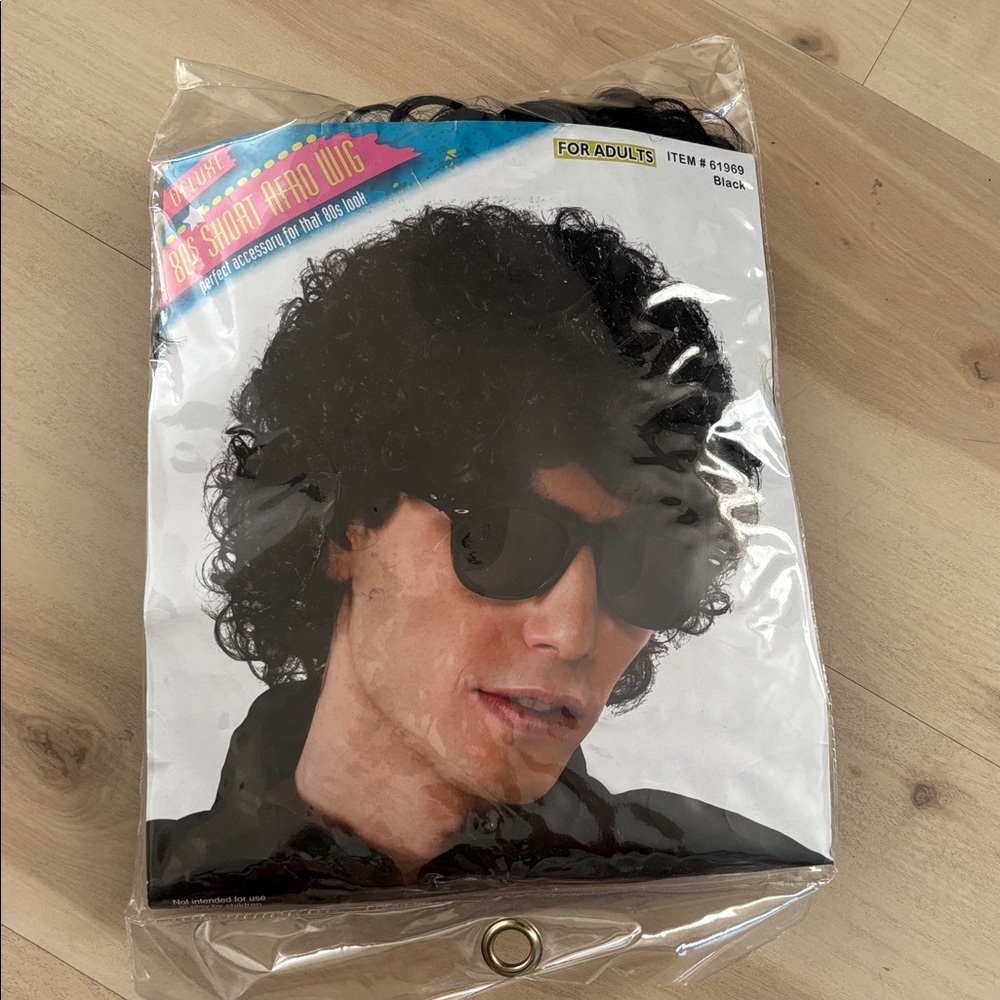 deluxe 80s short afro wig  black item #61969 forum novelties halloween